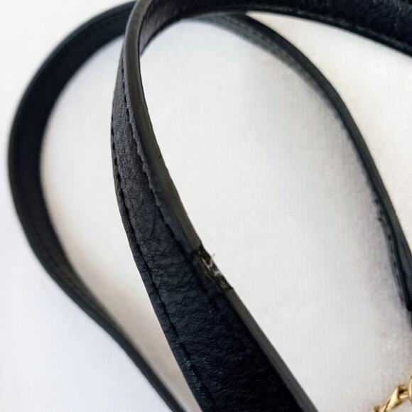 Y2K Juicy Couture Crossbody Shoulder Bag Black Leather Gold Studs Chain Rare VNT - Picture 16 of 16